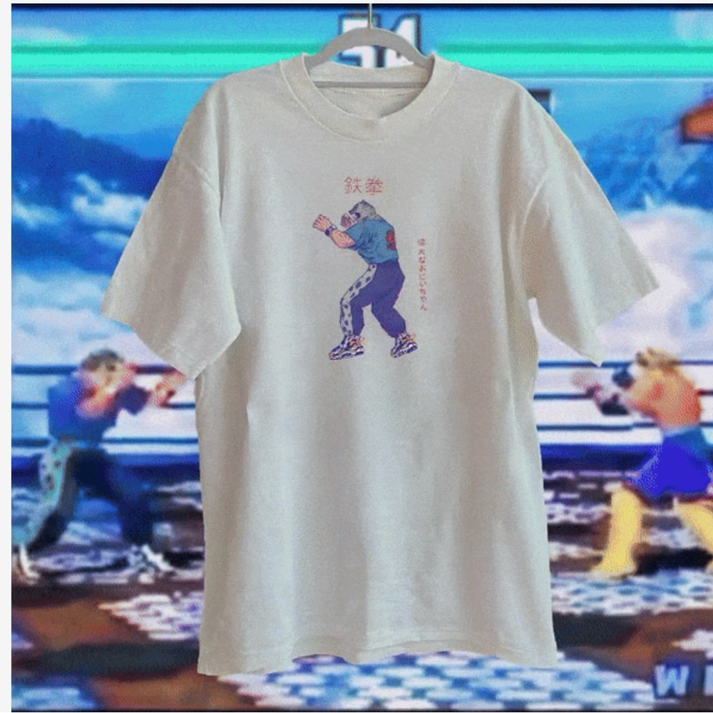 PARALLEL King Tekken Off white graphic tshirt 100%cotton made in USA Med NEW